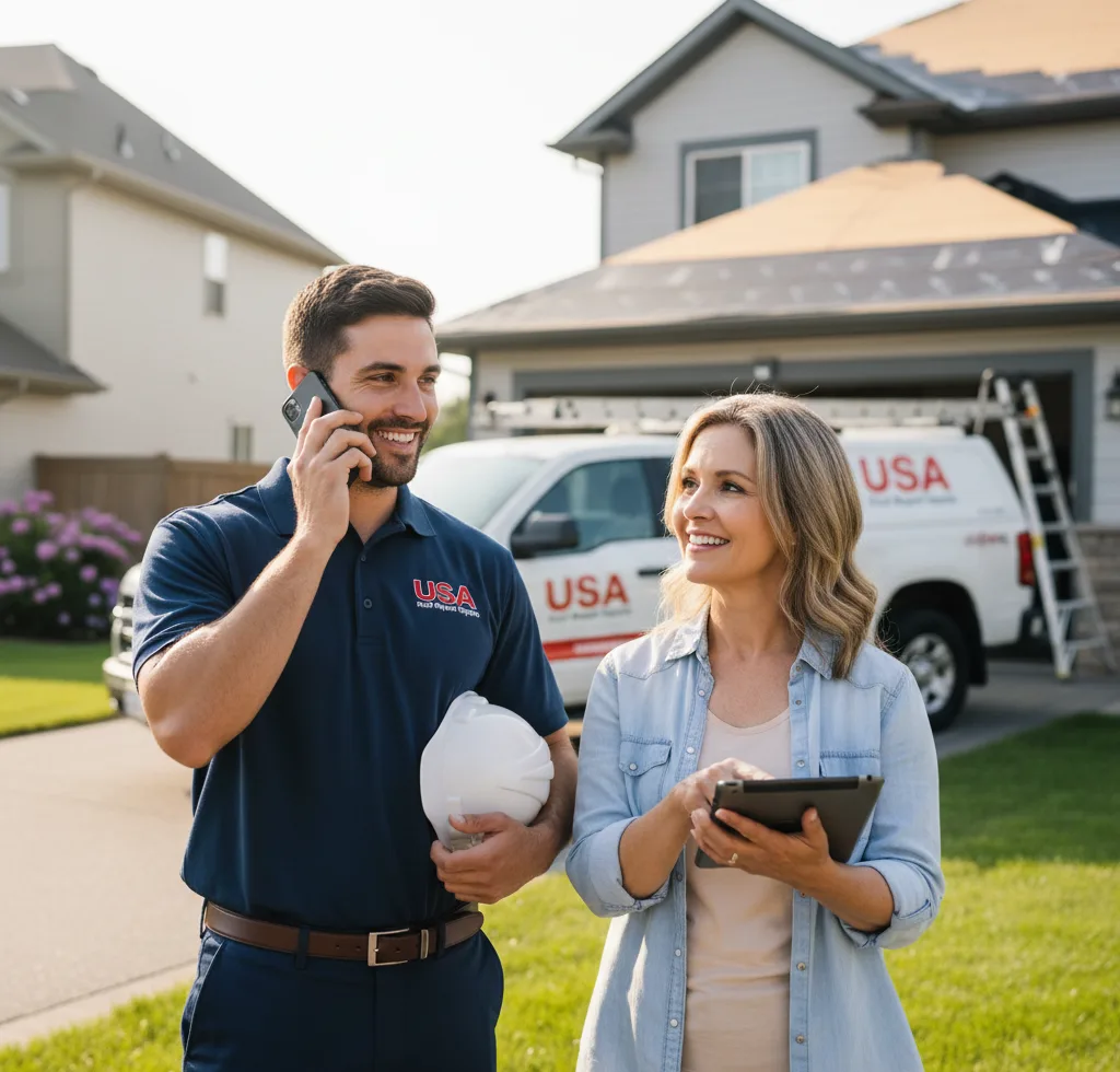 USA Roof Repair Experts customer support in Corrales